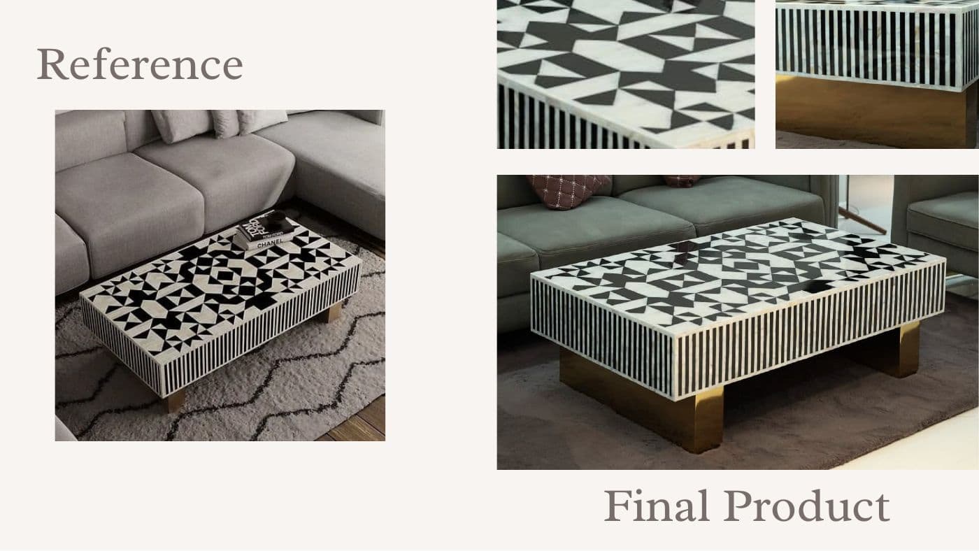 Custom furniture reference and final product 3