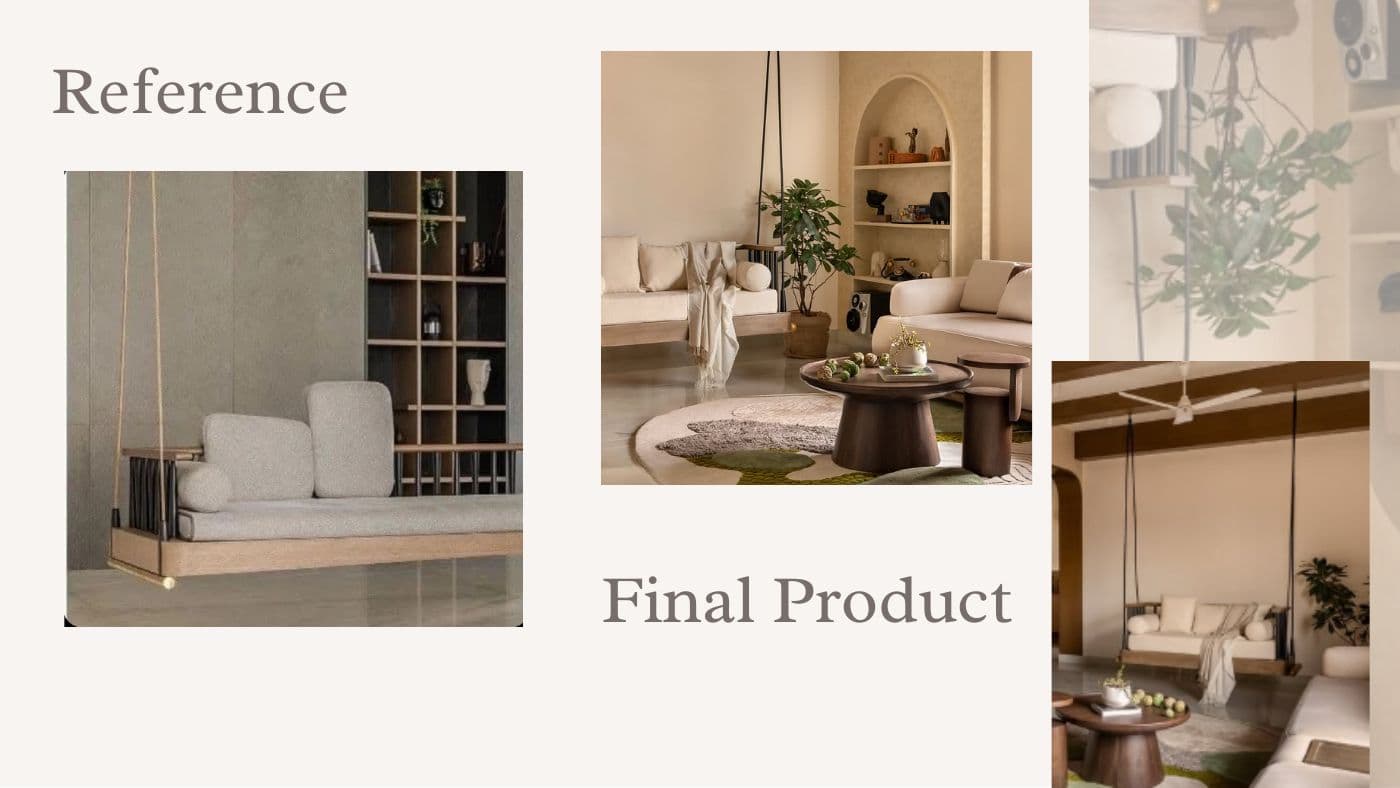 Custom furniture reference and final product 8