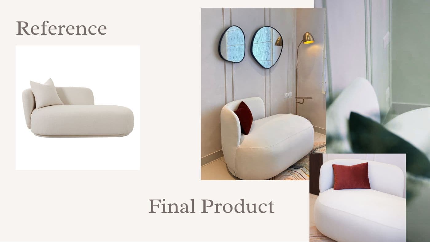 Custom furniture reference and final product 12
