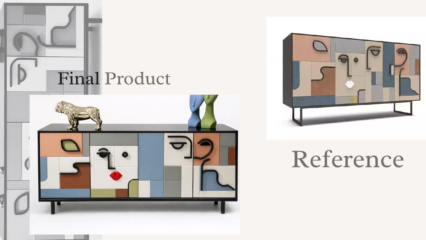 Custom furniture reference and final product 13