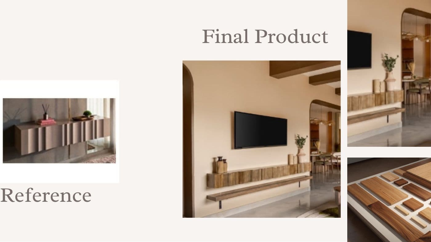 Custom furniture reference and final product 14