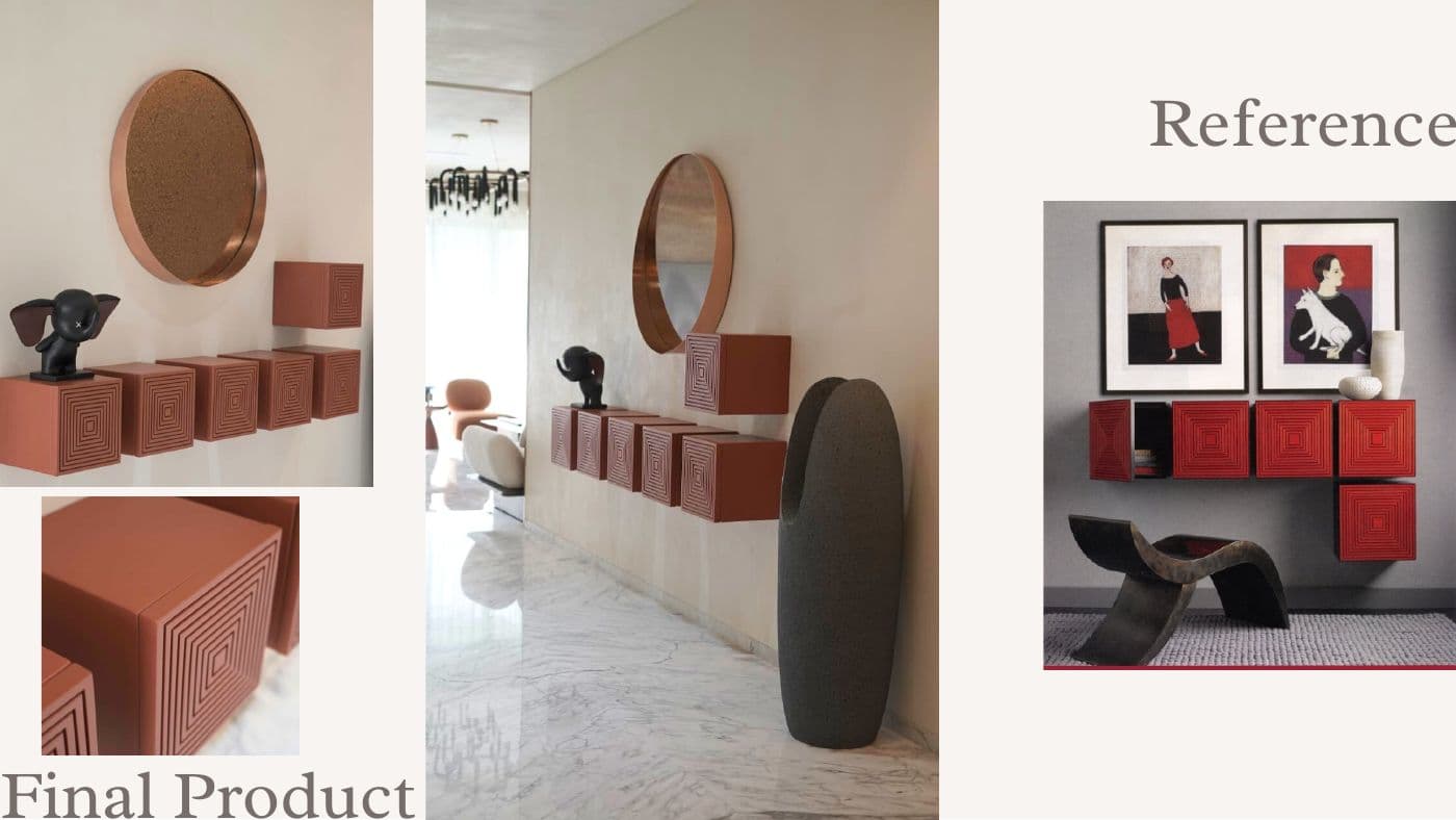 Custom furniture reference and final product 32