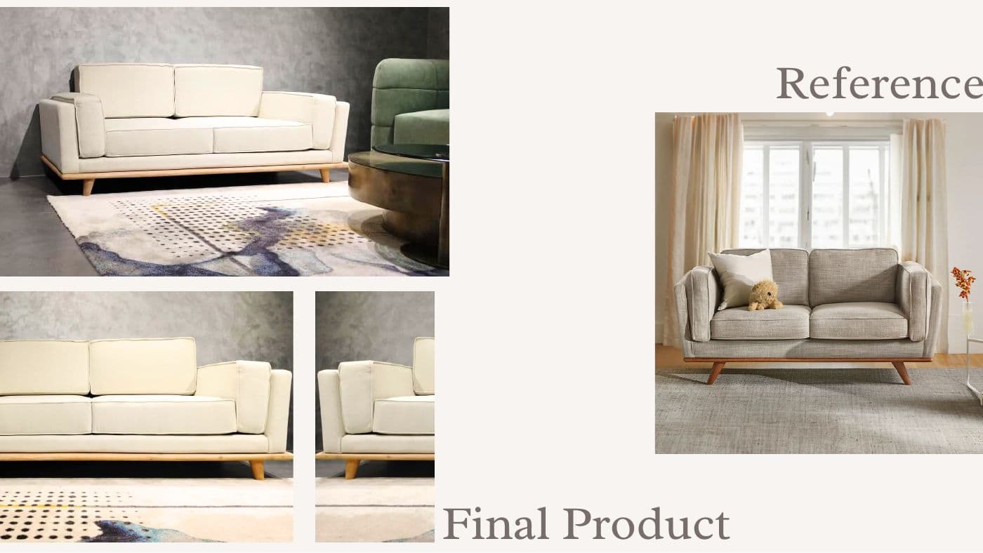 Custom furniture reference and final product 36