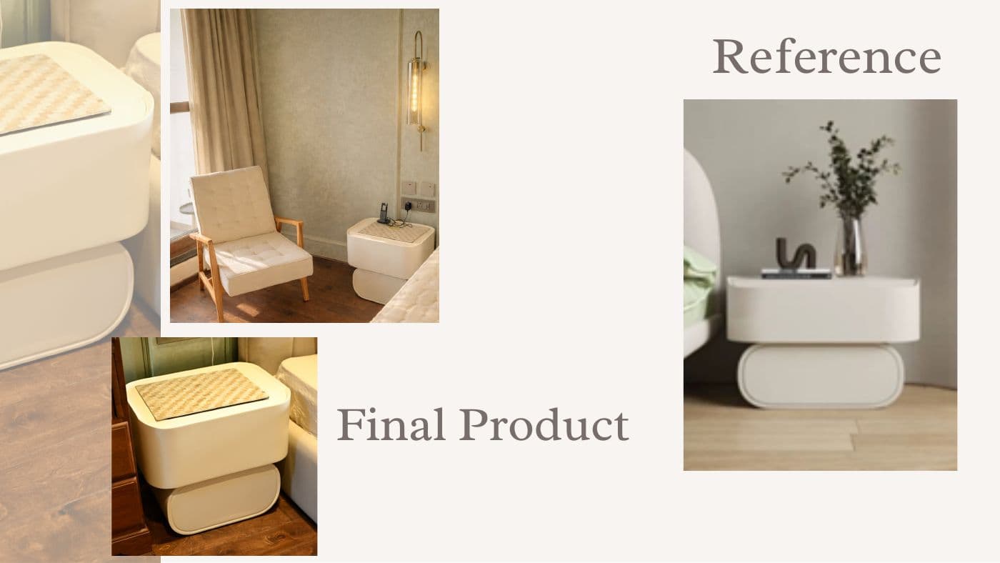 Custom furniture reference and final product 39