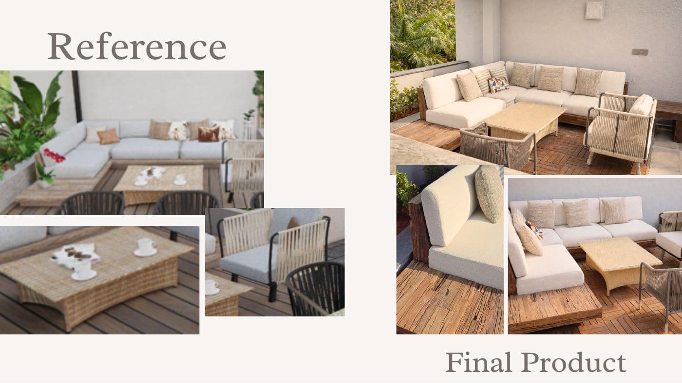 Custom furniture reference and final product 41