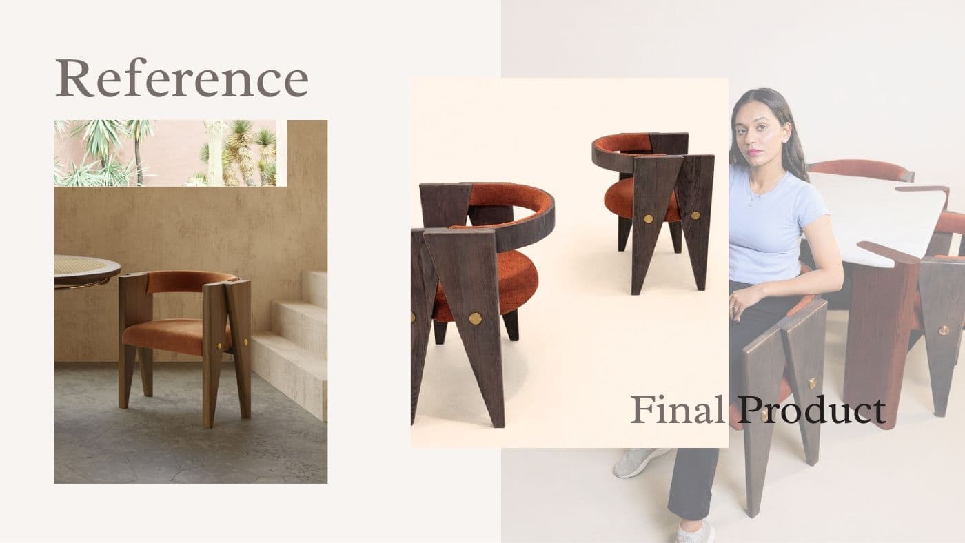 Custom furniture reference and final product 46