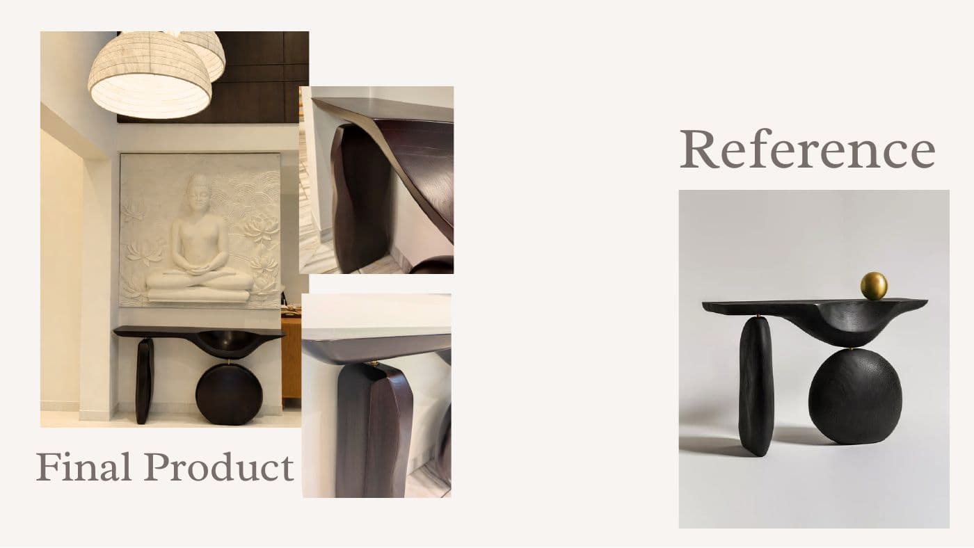 Custom furniture reference and final product 47
