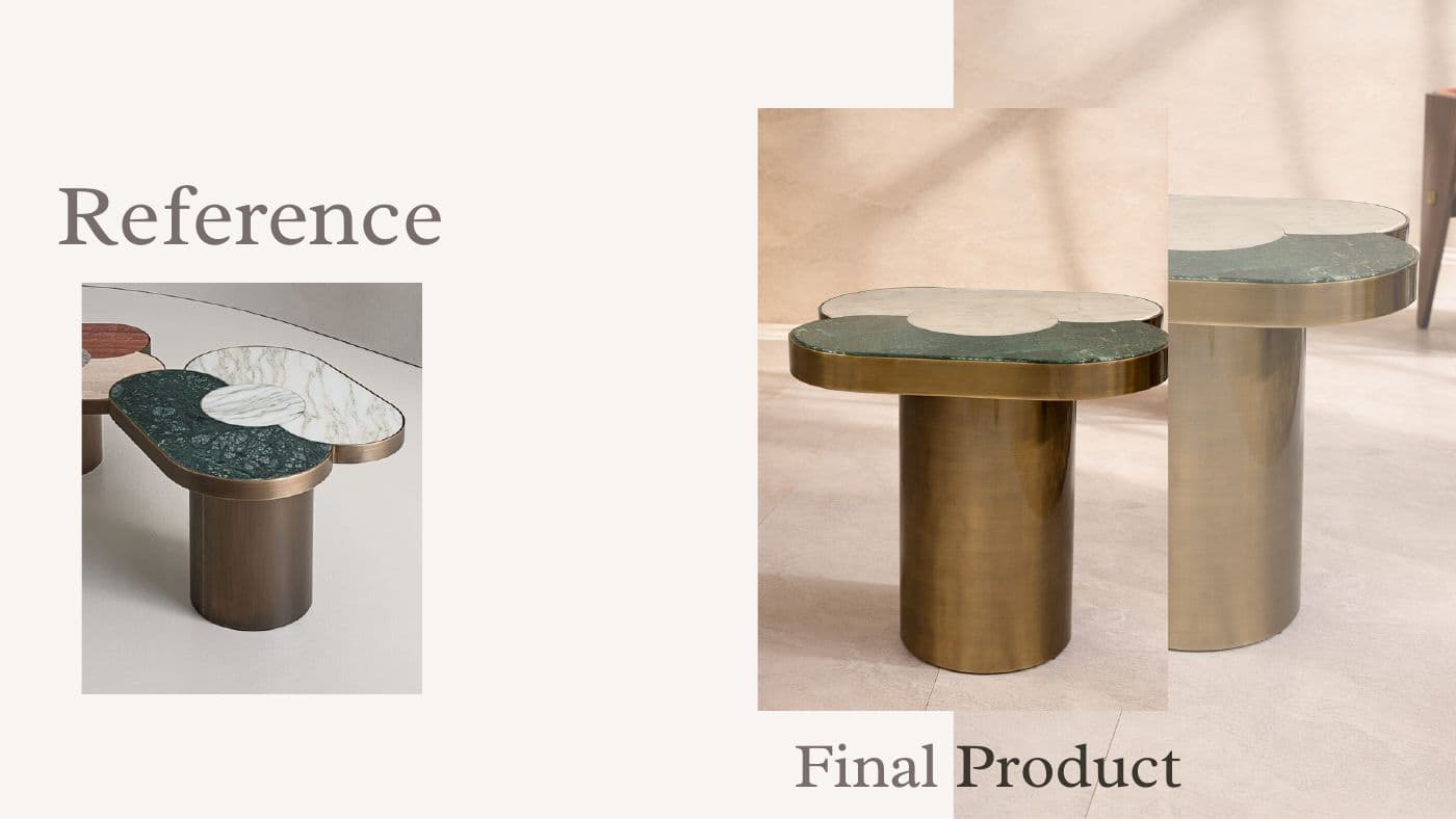 Custom furniture reference and final product 50