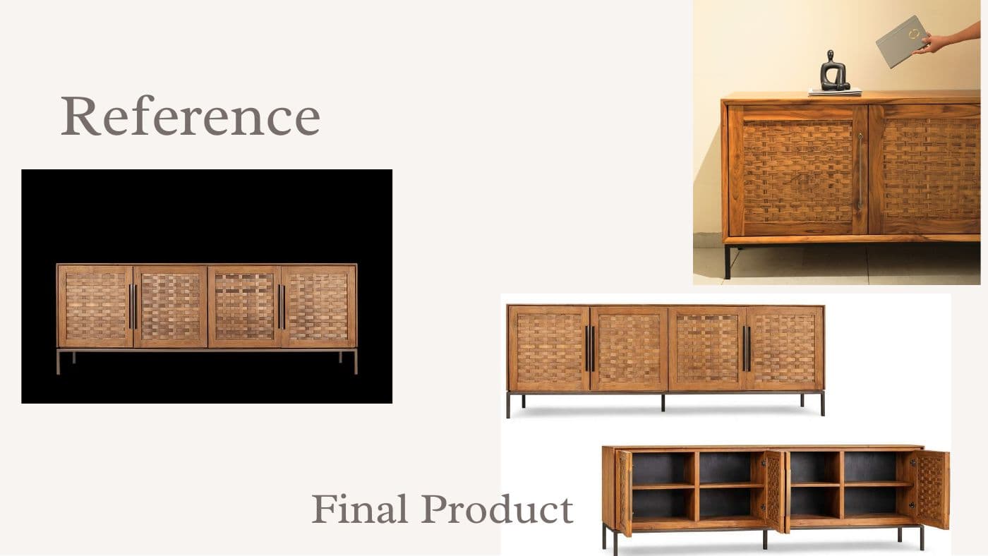 Custom furniture reference and final product 52