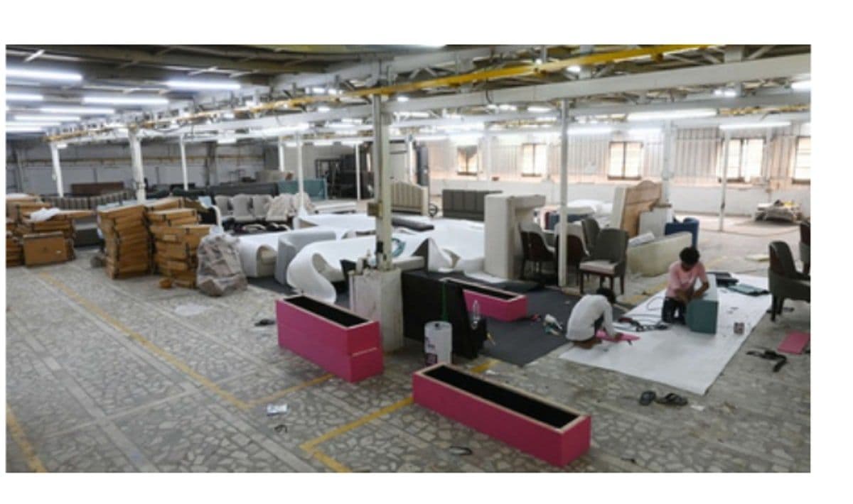 OSIMIRI upholstery department assembling sofas and seating in-house